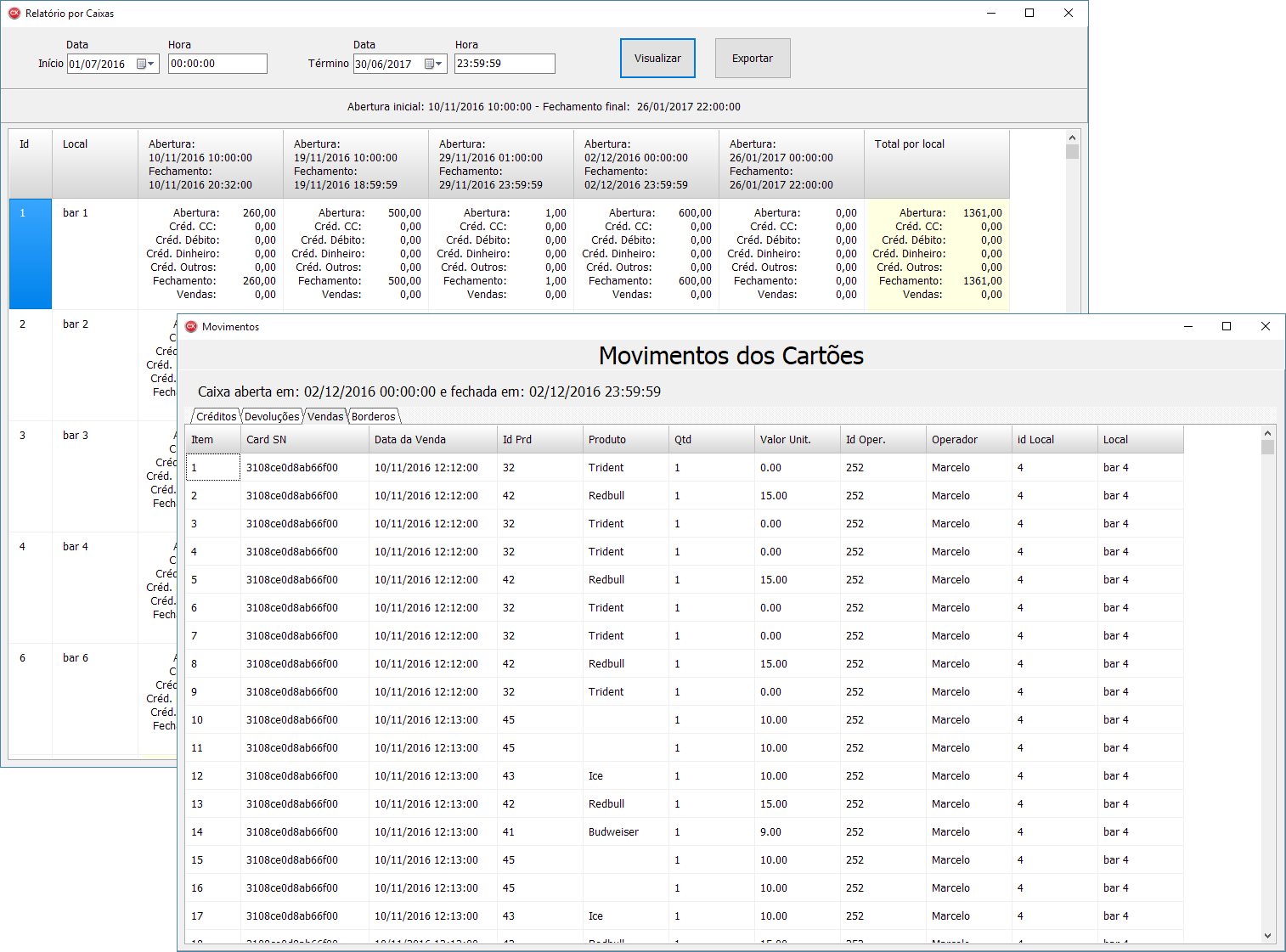 Cards Manager - controle de SmartCards